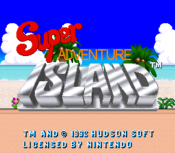 Super Adventure Island (Europe) Title Screen